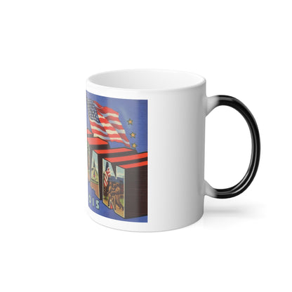 Greetings from Fort Sheridan Illinois (Greeting Postcards) Color Changing Mug 11oz