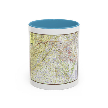 USA - Round About the Nation's Capital (1956) (Map) Accent Coffee Mug