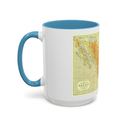 Central America & Mexico (1914) (Map) Accent Coffee Mug