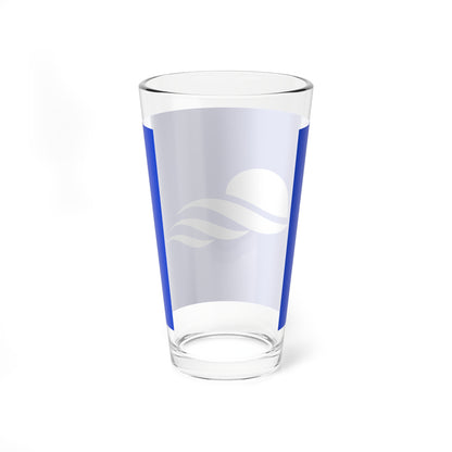 Flag of Mikurajima Tokyo no text (Japan) Pint Glass 16oz