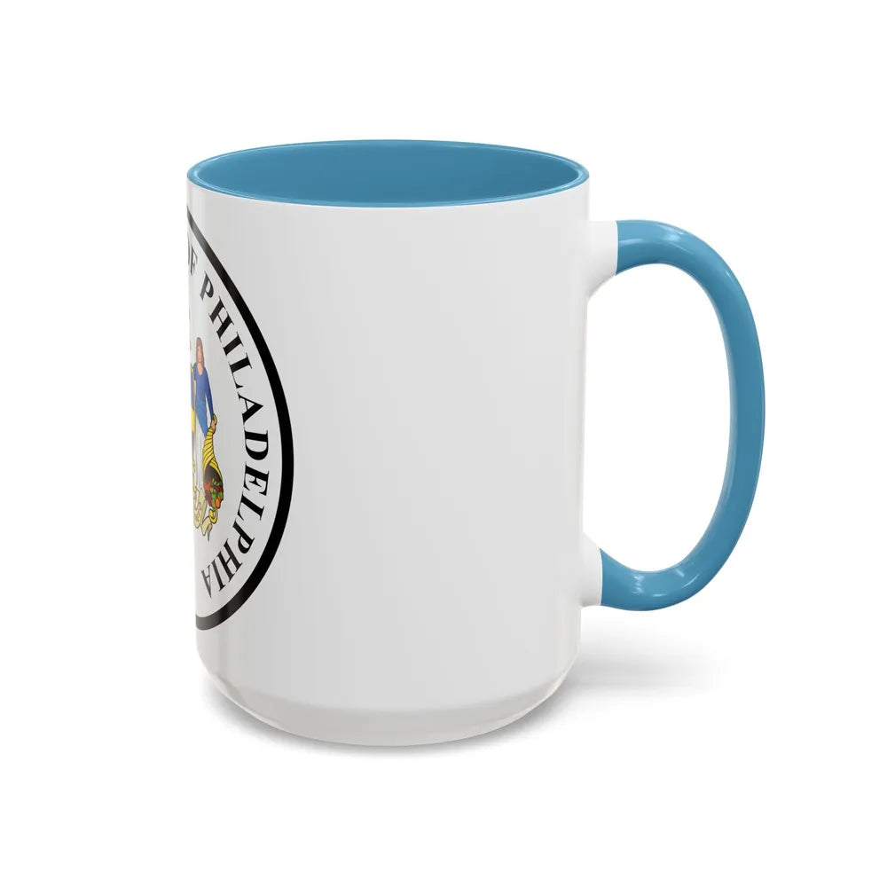 Seal of Philadelphia Pennsylvania - Accent Coffee Mug-Go Mug Yourself