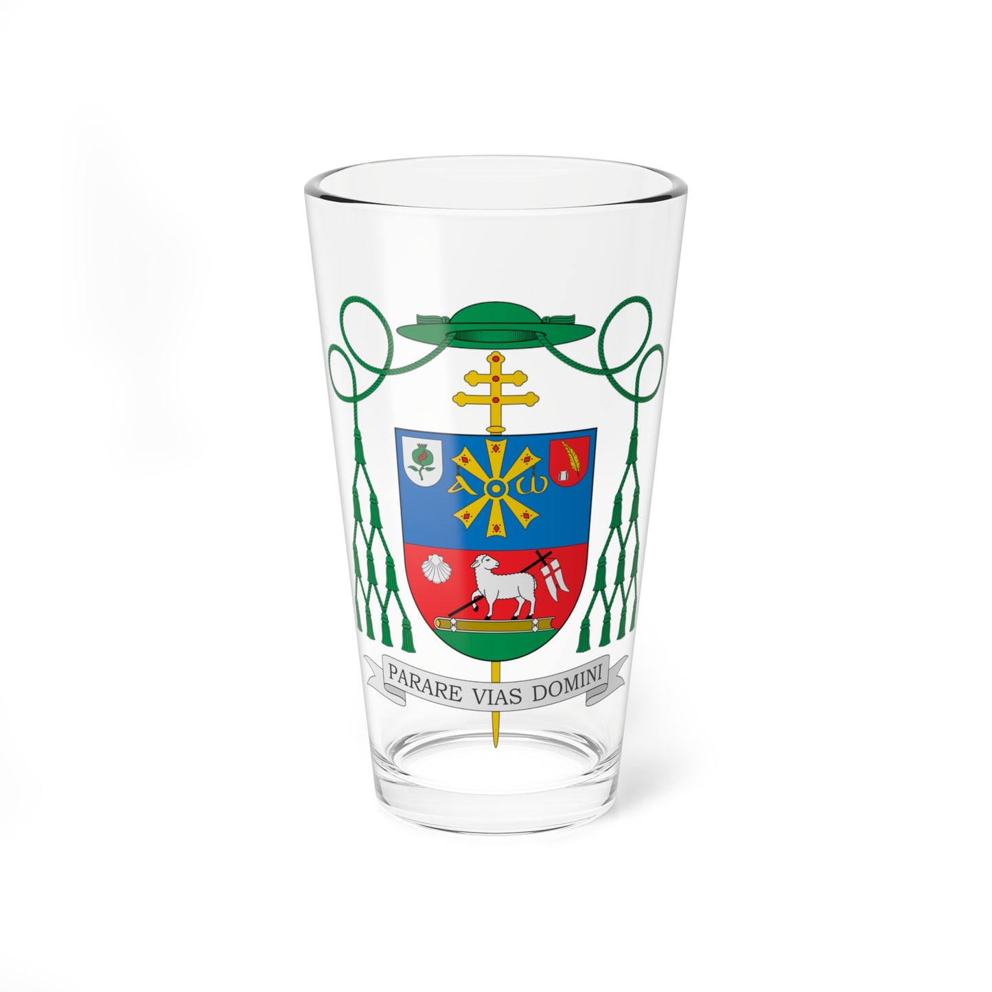 Escudo de Antonio Montero Moreno (Spain) (Coat of Arms) Pint Glass 16oz
