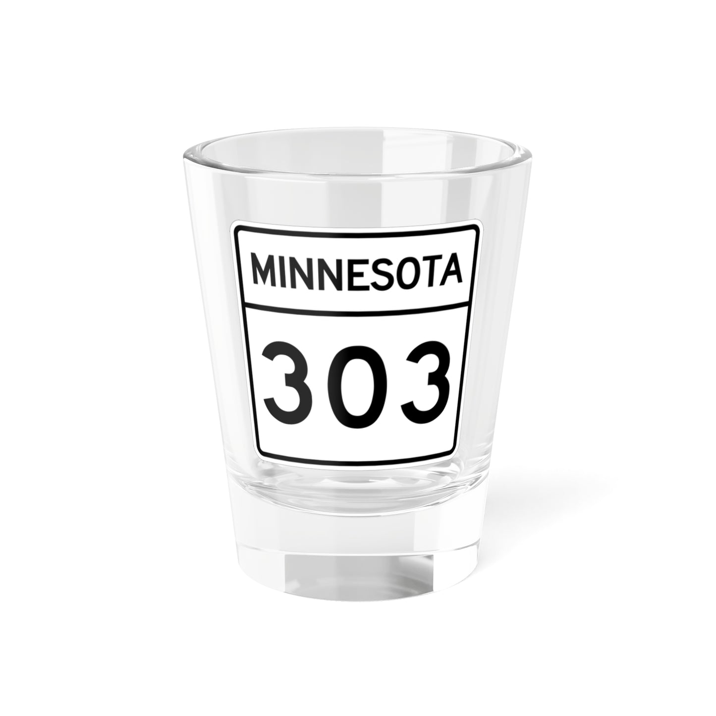 MN-303 1948 (Minnesota) (Road Sign) Shot Glass 1.5oz