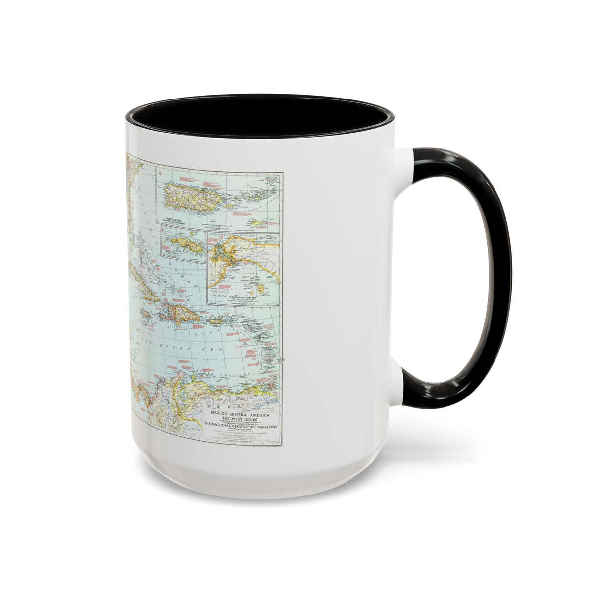 Central America & West Indies (1939) (Map) Accent Coffee Mug