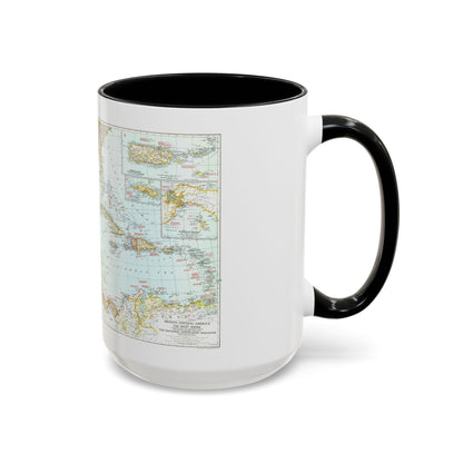 Central America & West Indies (1939) (Map) Accent Coffee Mug
