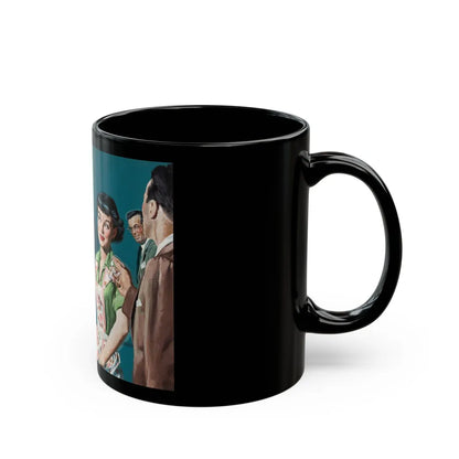 Female Conspiracy, The Saturday Evening Post magazine story illustration - Black Coffee Mug-Go Mug Yourself