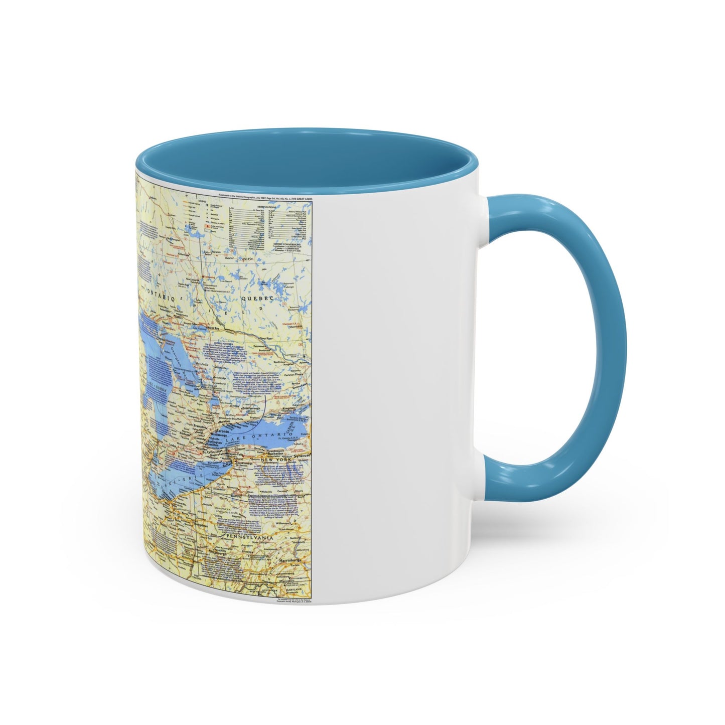 Canada - The Great Lakes 1 (1987) (Map) Accent Coffee Mug