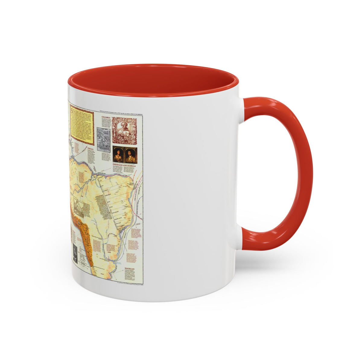 Americas - Spain in the (1992) (Map) Accent Coffee Mug