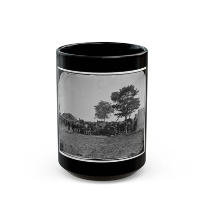 Antietam, Md. Blacksmith Shoeing Horses At Headquarters, Army Of The Potomac (U.S. Civil War) Black Coffee Mug