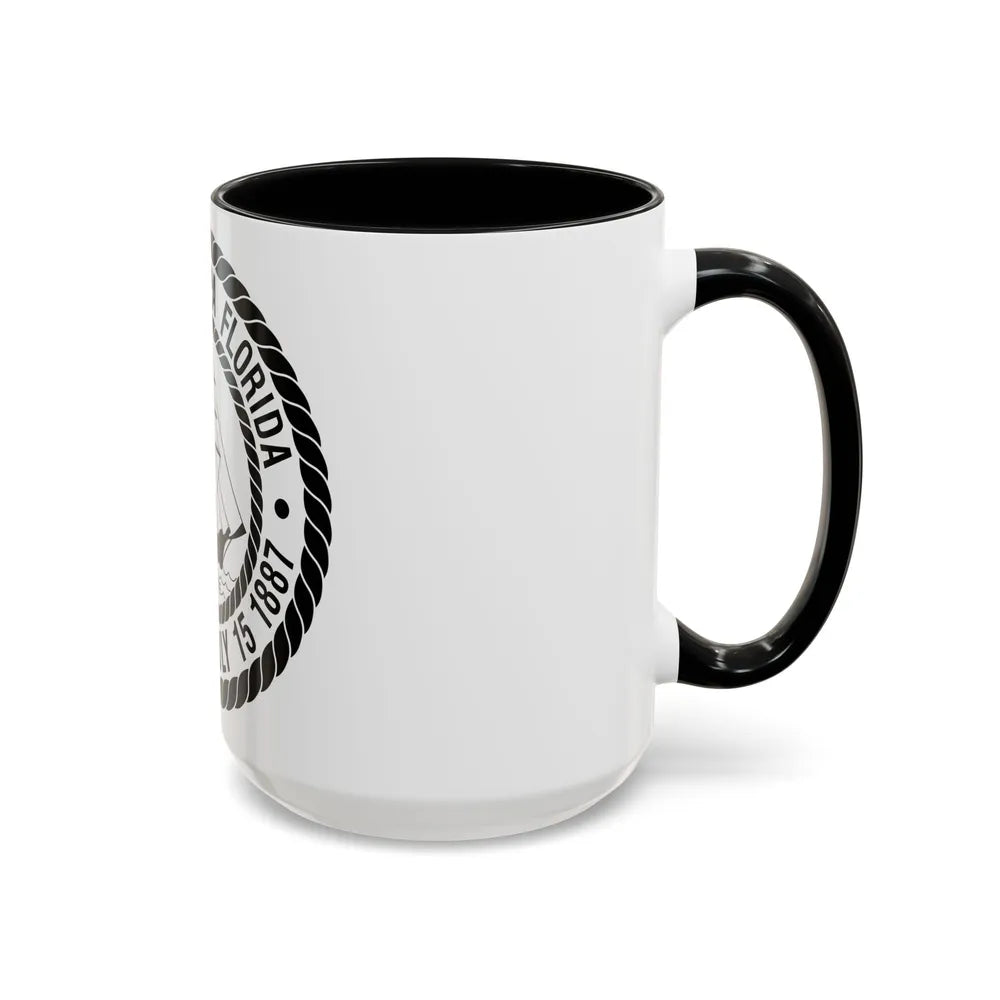 Seal of Tampa Florida - Accent Coffee Mug-Go Mug Yourself