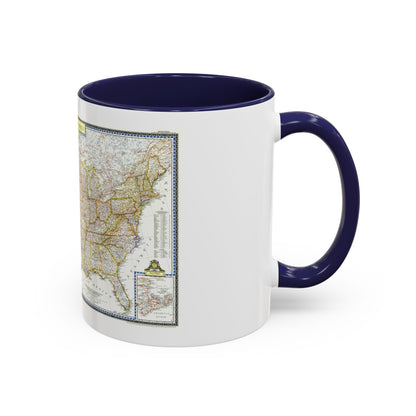 USA - The United States (1951) (Map) Accent Coffee Mug