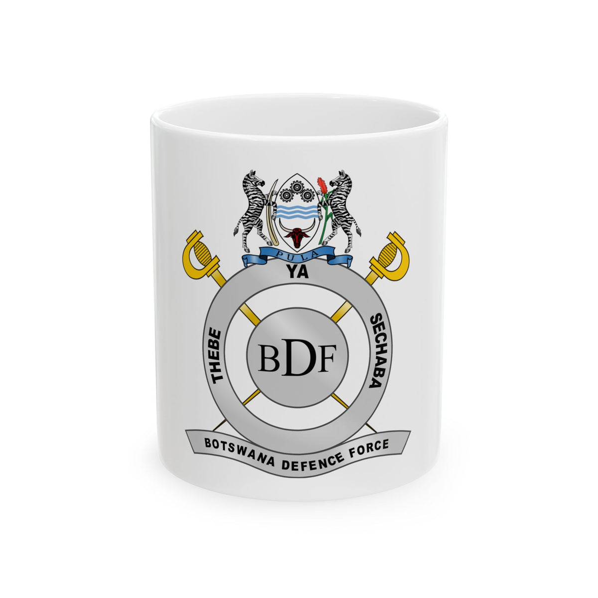 Botswana Defence Force - White Coffee Mug