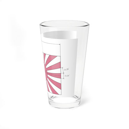 Rising sun flagConstruction sheet (Japan) Pint Glass 16oz