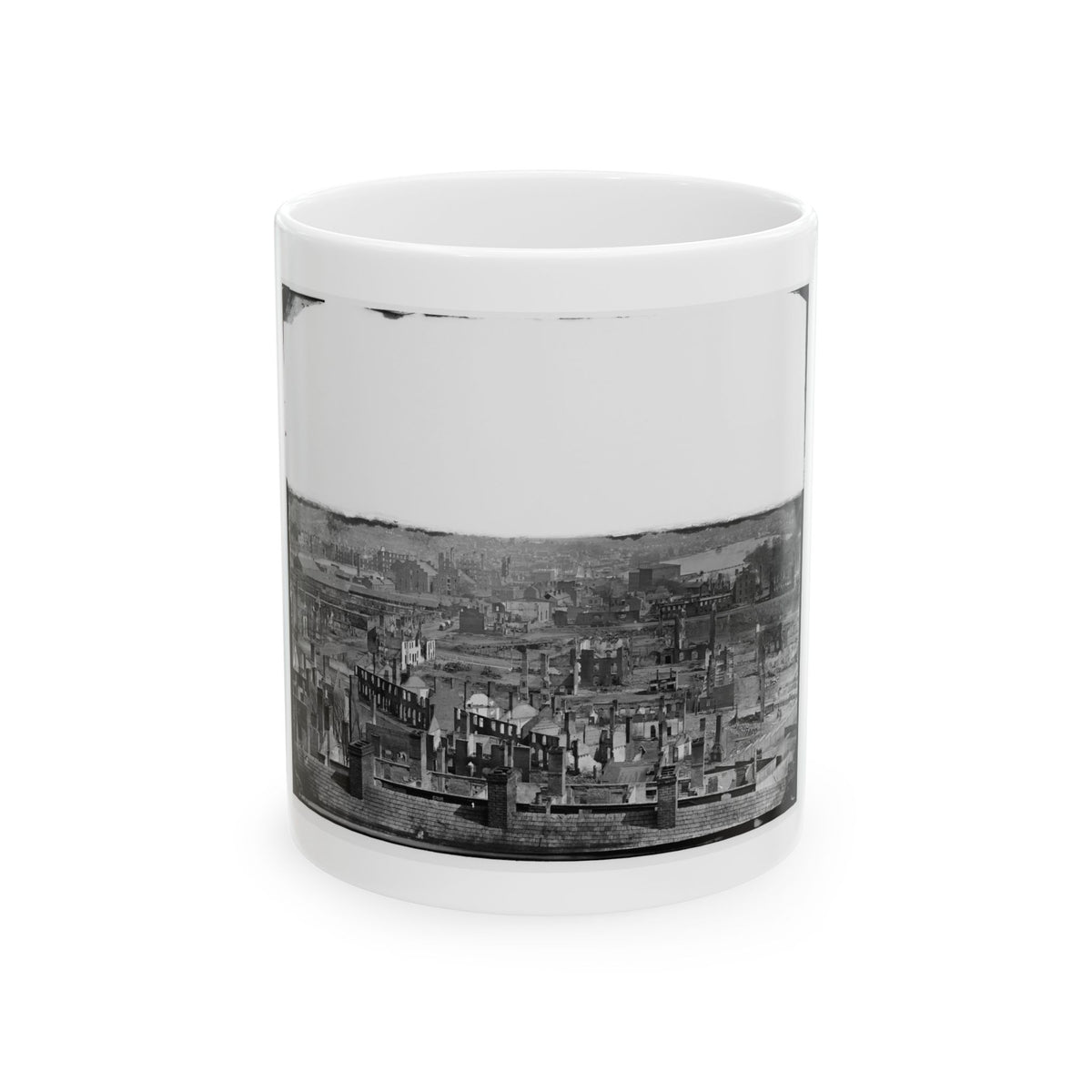 Richmond, Va. General View Of The Burned District (U.S. Civil War) White Coffee Mug