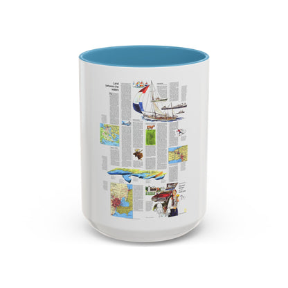 USA - Wisconsin, Michigan ,Great Lakes 2 (1973) (Map) Accent Coffee Mug