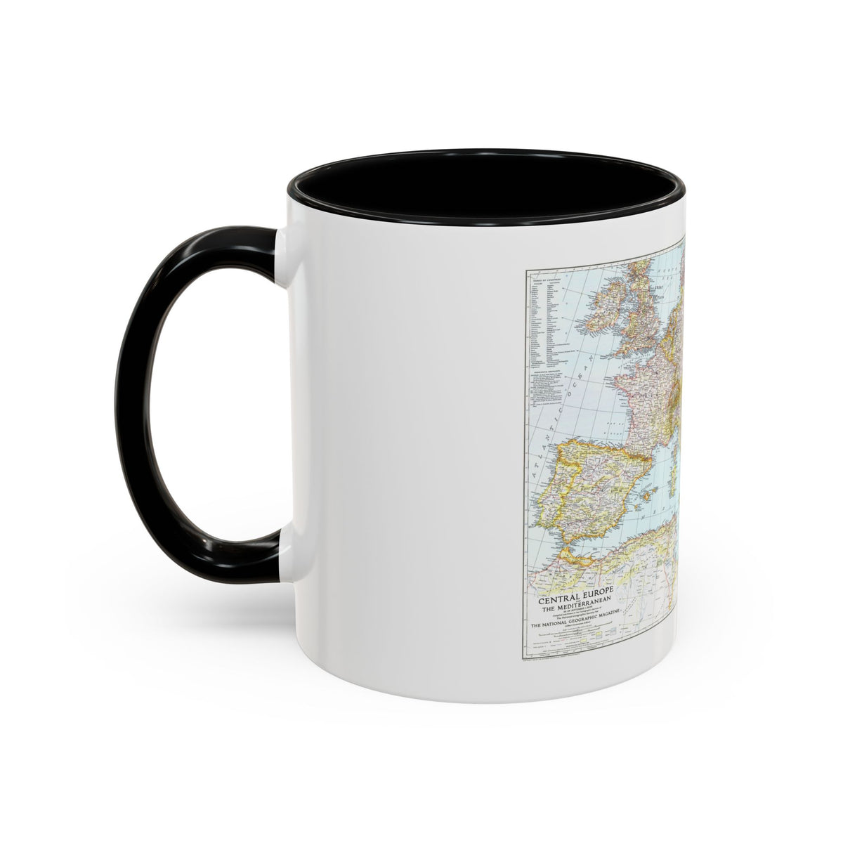 Europe, Central & Mediterranean Sept-1st (1939) (Map) Accent Coffee Mug