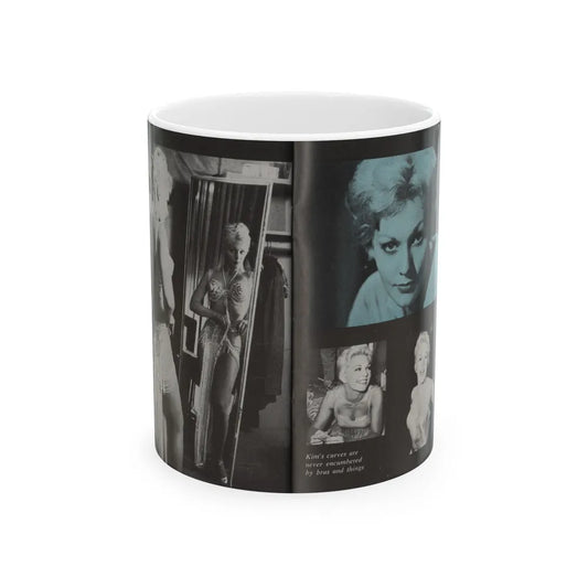 Kim Novak #218 - Pose! Pocket Mag. July '58 - 3 B&W Photos & 1 Color Tinted Photo (Vintage Female Icon) White Coffee Mug-11oz-Go Mug Yourself