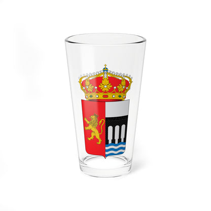 Escudo de La Puebla de Alfindén (Spain) (Coat of Arms) Pint Glass 16oz