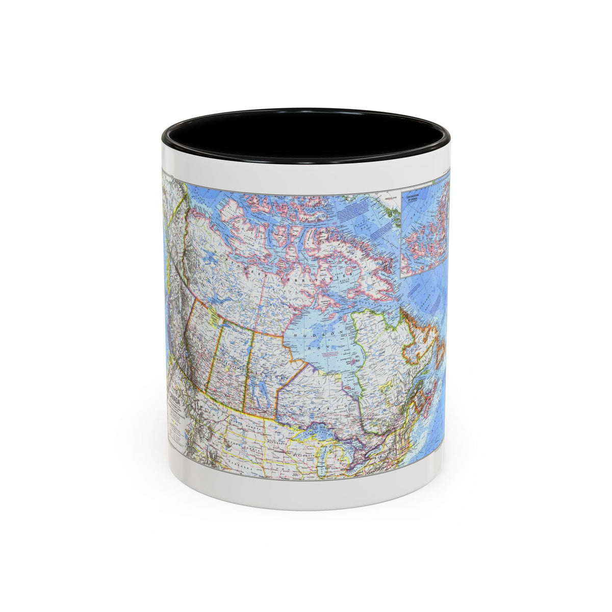 Canada (1972) (Map) Accent Coffee Mug