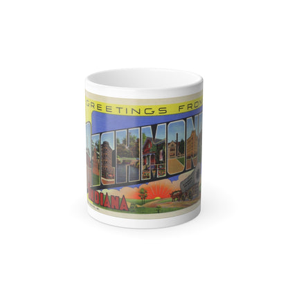 Greetings from Richmond Indiana (Greeting Postcards) Color Changing Mug 11oz