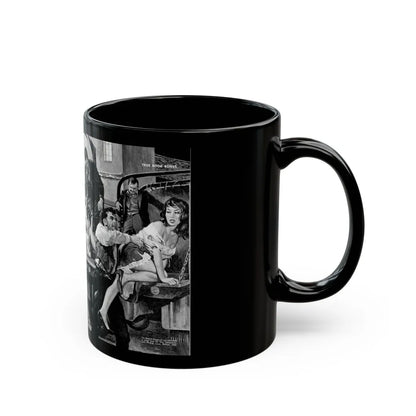 Death March Rescue Squad of Wild Man Capt. Lance, For Men Only, March 1961 - Black Coffee Mug-Go Mug Yourself