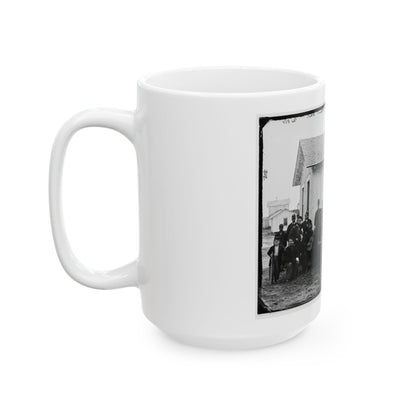 District Of Columbia. White Officers Of 4th U.S. Colored Infantry At Leisure, Fort Slocum (U.S. Civil War) White Coffee Mug