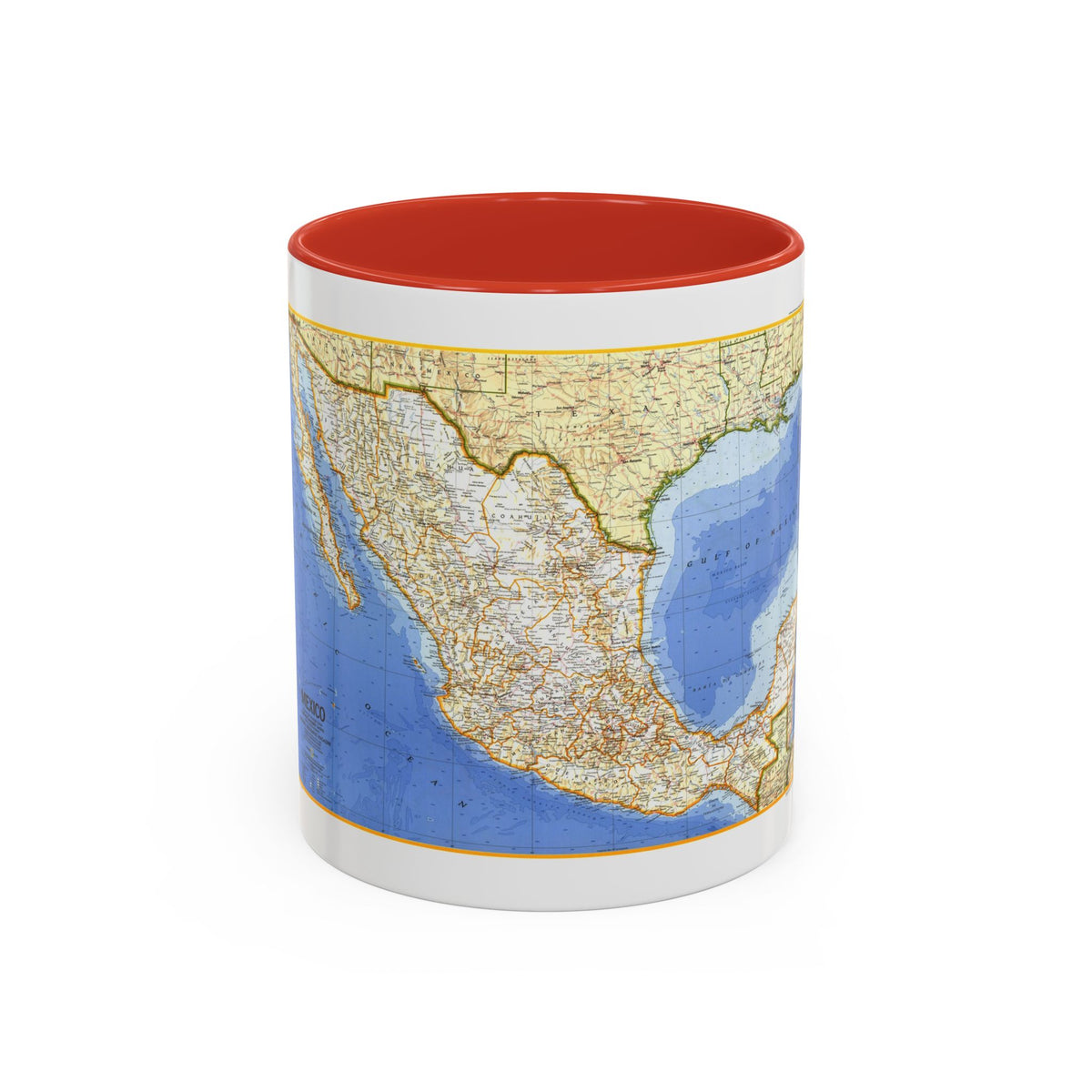 Central America - Mexico (1973) (Map) Accent Coffee Mug