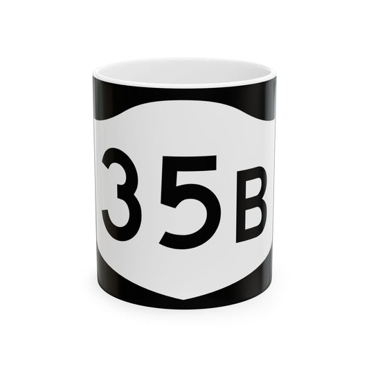 NY-35B (New York) (Road Sign) White Coffee Mug