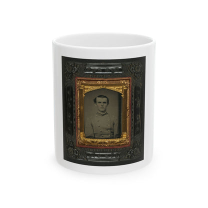 Unidentified Soldier In Confederate First Lieutentant Frock Coat (U.S. Civil War) White Coffee Mug