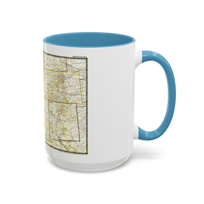 USA - Southwestern (1948) (Map) Accent Coffee Mug