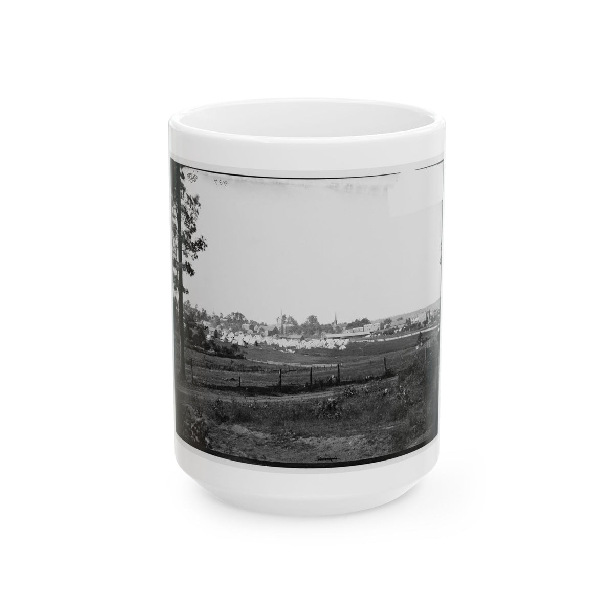 Culpeper, Va. Encampment On The Edge Of Town (U.S. Civil War) White Coffee Mug