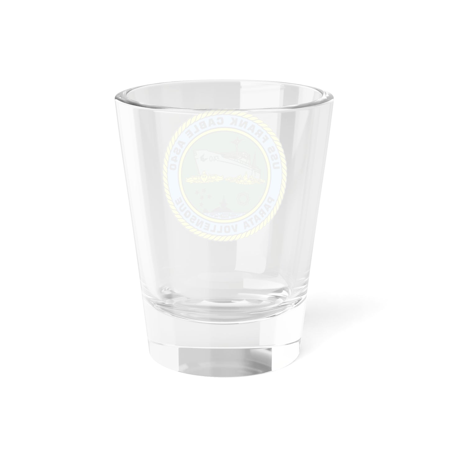 USS Frank Cable AS40 Parata Vollensque (U.S. Navy) Shot Glass 1.5oz