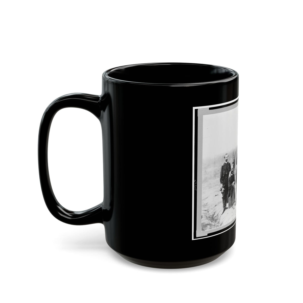 Field And Staff Of 39th U.S. Colored Infantry, In Front Of Petersburg, Va. (U.S. Civil War) Black Coffee Mug
