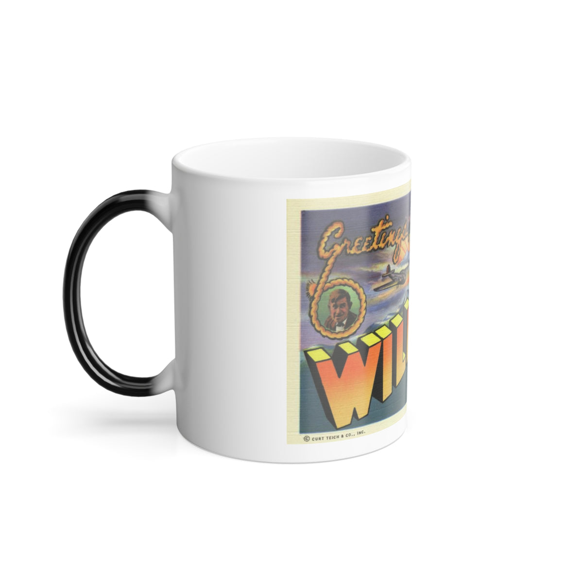 Greetings from Will Rogers Field Oklahoma (Greeting Postcards) Color Changing Mug 11oz