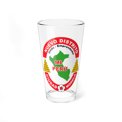 Escudo de mi peru (Peru) (Coat of Arms) Pint Glass 16oz