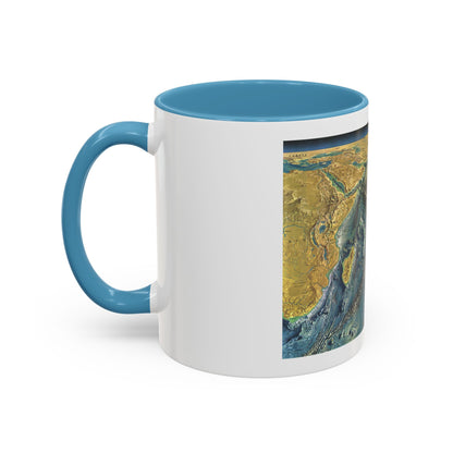 Indian Ocean Floor (1967) (Map) Accent Coffee Mug