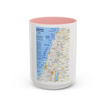 Middle East - Holy Land 1 (1989) (Map) Accent Coffee Mug