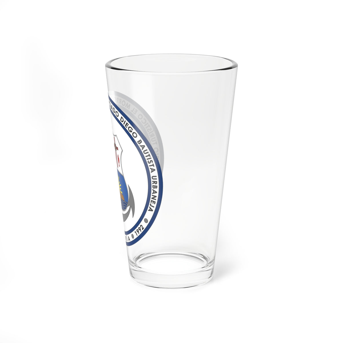 Escudo del Municipio Diego Bautista Urbaneja (Venezuela) (Coat of Arms) Pint Glass 16oz