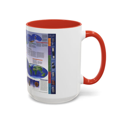 World Map - Physical Earth 2 (1998) (Map) Accent Coffee Mug