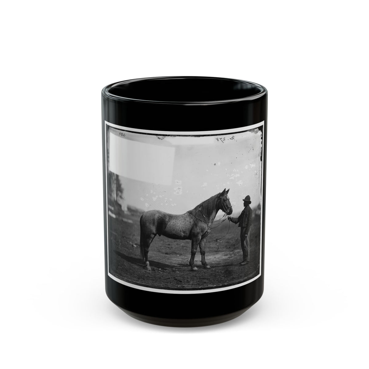 Brandy Station, Virginia. Capt. Beckwith's Horse, Headquarters, Army Of The Potomac (U.S. Civil War) Black Coffee Mug