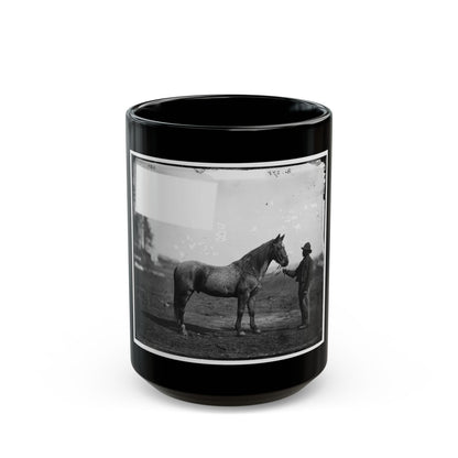 Brandy Station, Virginia. Capt. Beckwith's Horse, Headquarters, Army Of The Potomac (U.S. Civil War) Black Coffee Mug