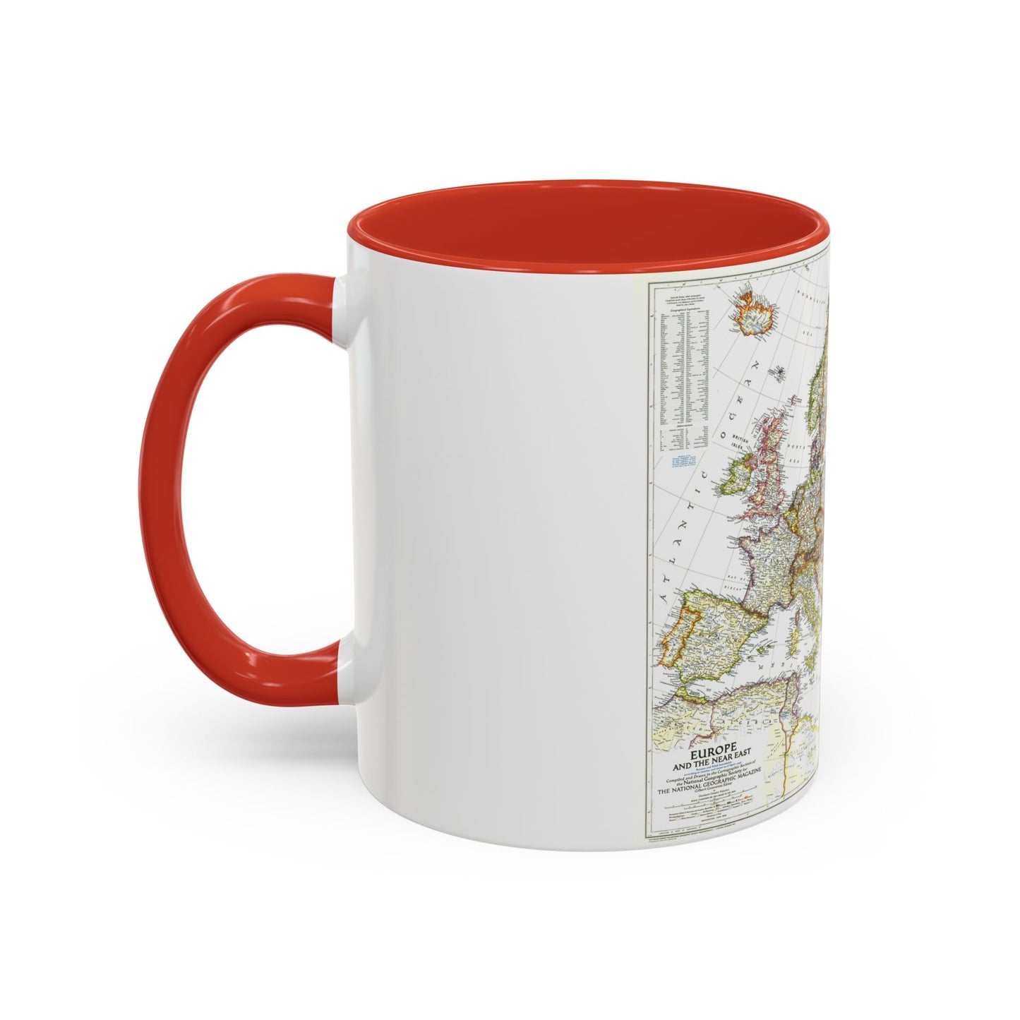 Europe and the Near East (1949) (Map) Accent Coffee Mug