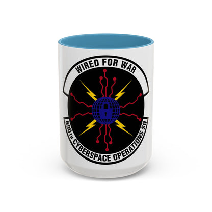 690 Cyberspace Operations Squadron AFSPC (U.S. Air Force) Accent Coffee Mug