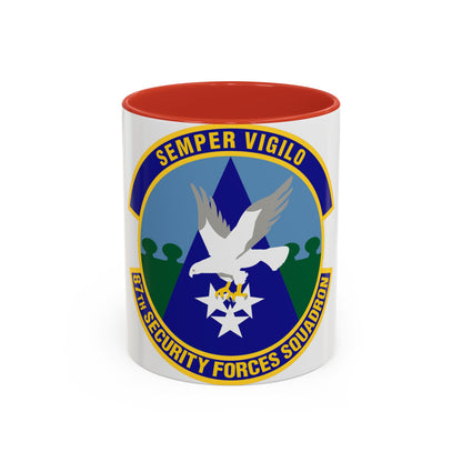 87 Security Forces Squadron AMC (U.S. Air Force) Accent Coffee Mug