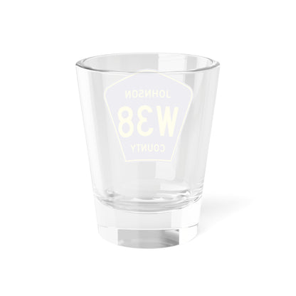 Johnson County Route W38 IA (Iowa) (Road Sign) Shot Glass 1.5oz