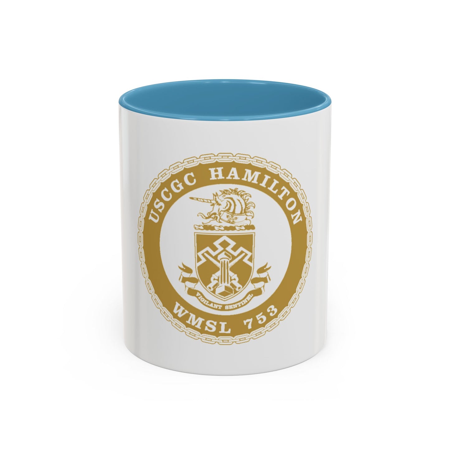 USCGC Hamilton WMSL 753 GOLD (U.S. Coast Guard) Accent Coffee Mug
