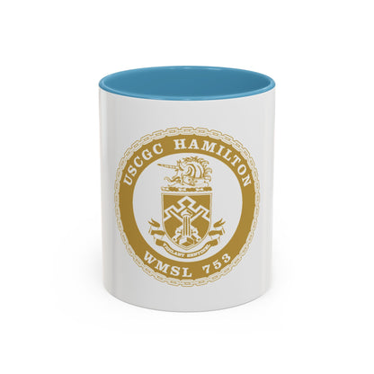 USCGC Hamilton WMSL 753 GOLD (U.S. Coast Guard) Accent Coffee Mug