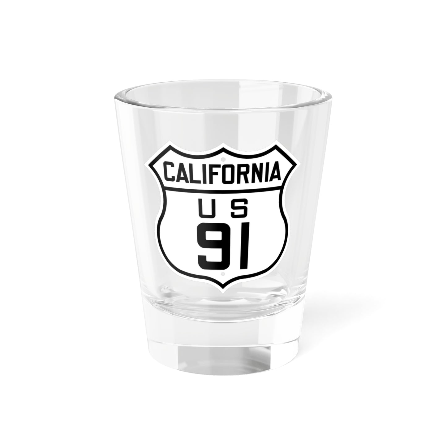 US 91 California 1926 (California) (Road Sign) Shot Glass 1.5oz