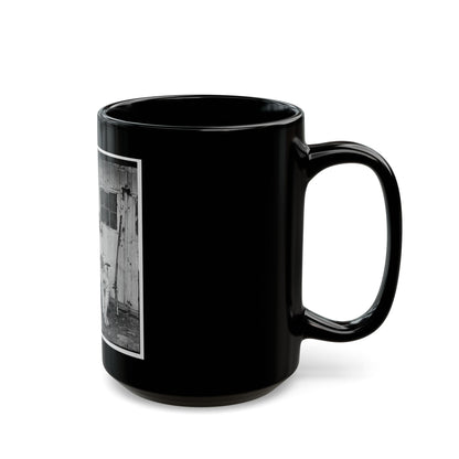 Gettysburg, Pa. John L. Burns, The  Old Hero Of Gettysburg,  With Gun And Crutches (U.S. Civil War) Black Coffee Mug