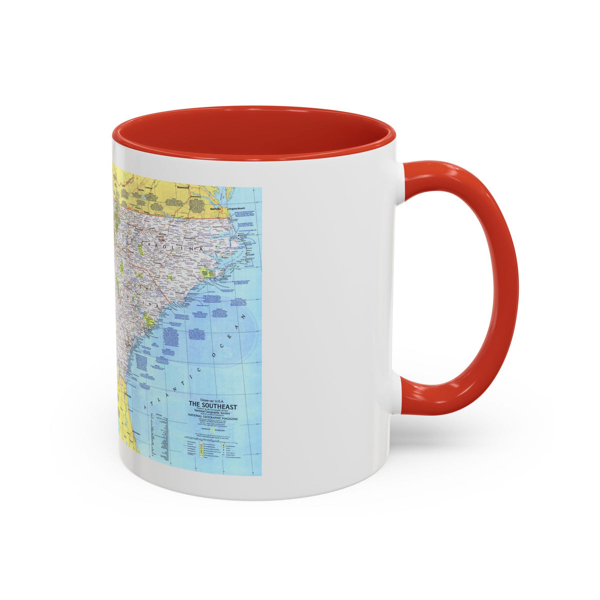 USA - Southeast 1 (1975) (Map) Accent Coffee Mug